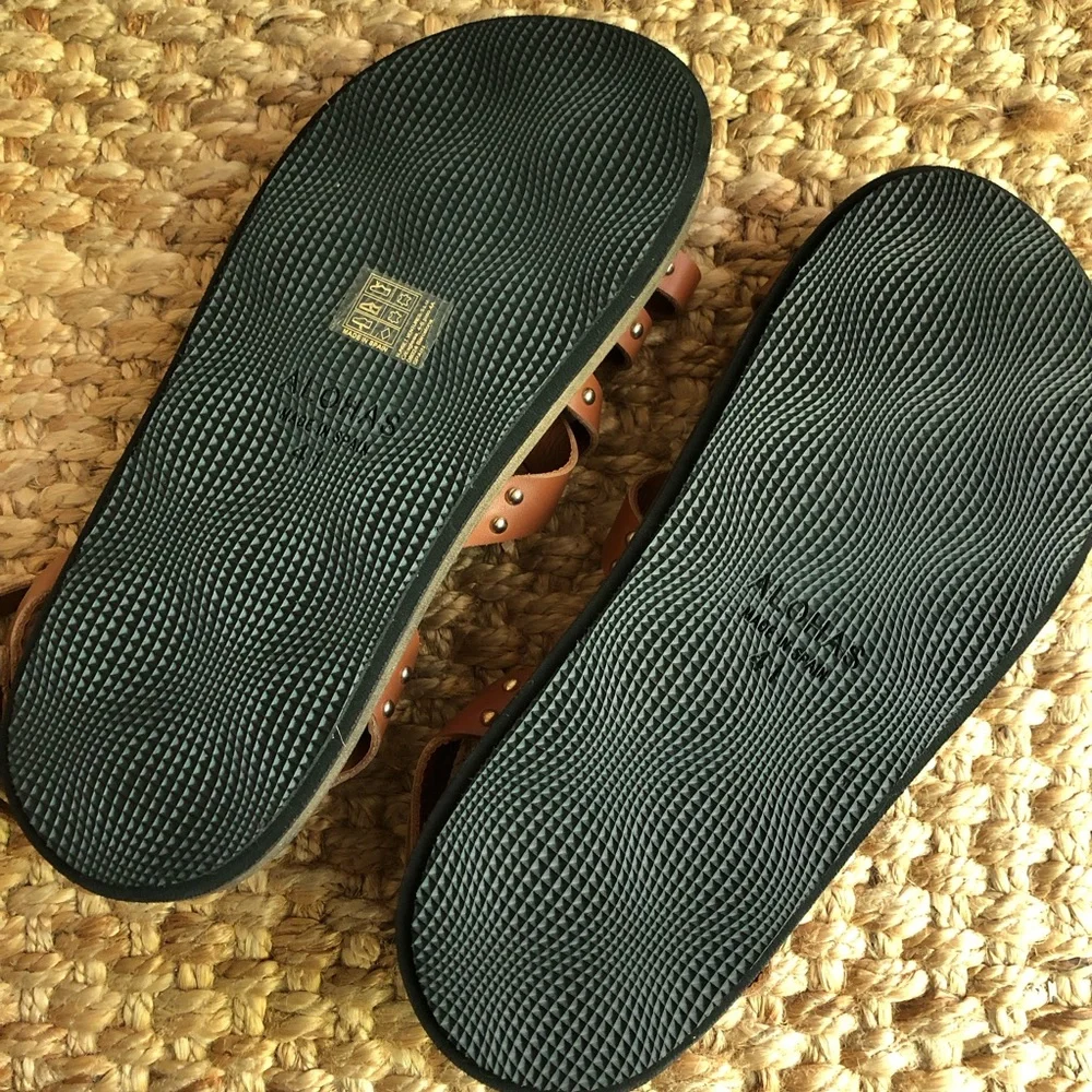 New: Alohas Buckle Up Leather Sandal in Tan. Size 41 - Picture 15 of 16